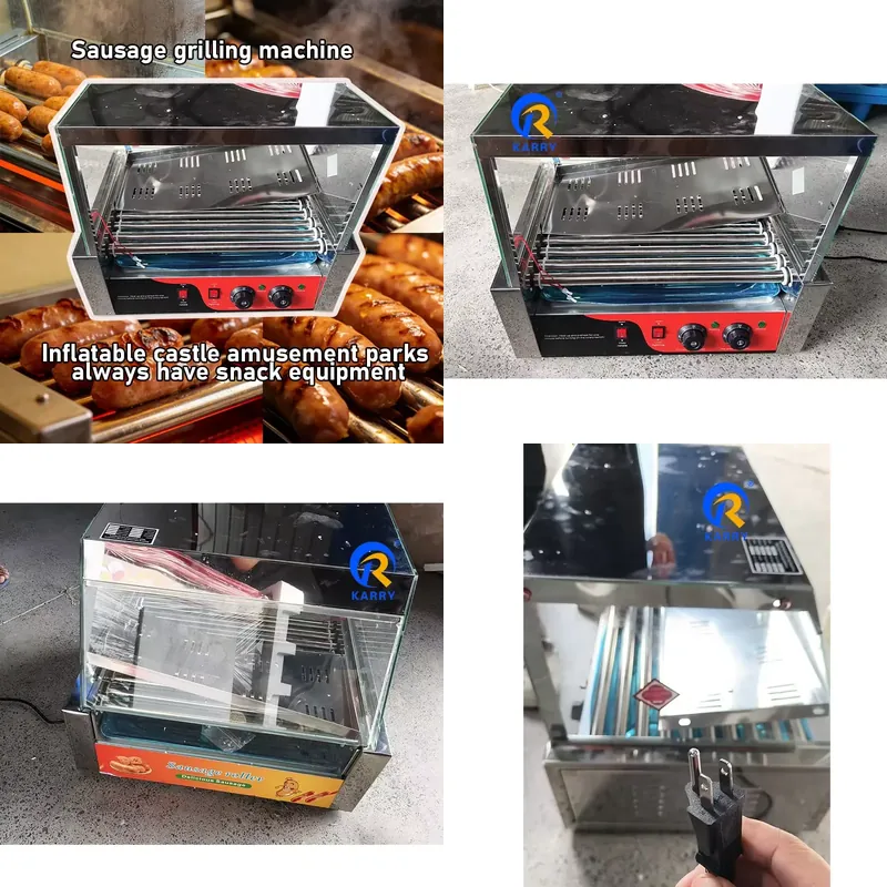 Camping Cooking Equipment Electric - 2026 Wurstrollmaschine Kommerzielles Snack-Equipment für Hüpfburgen-Vergnügungsparks,
