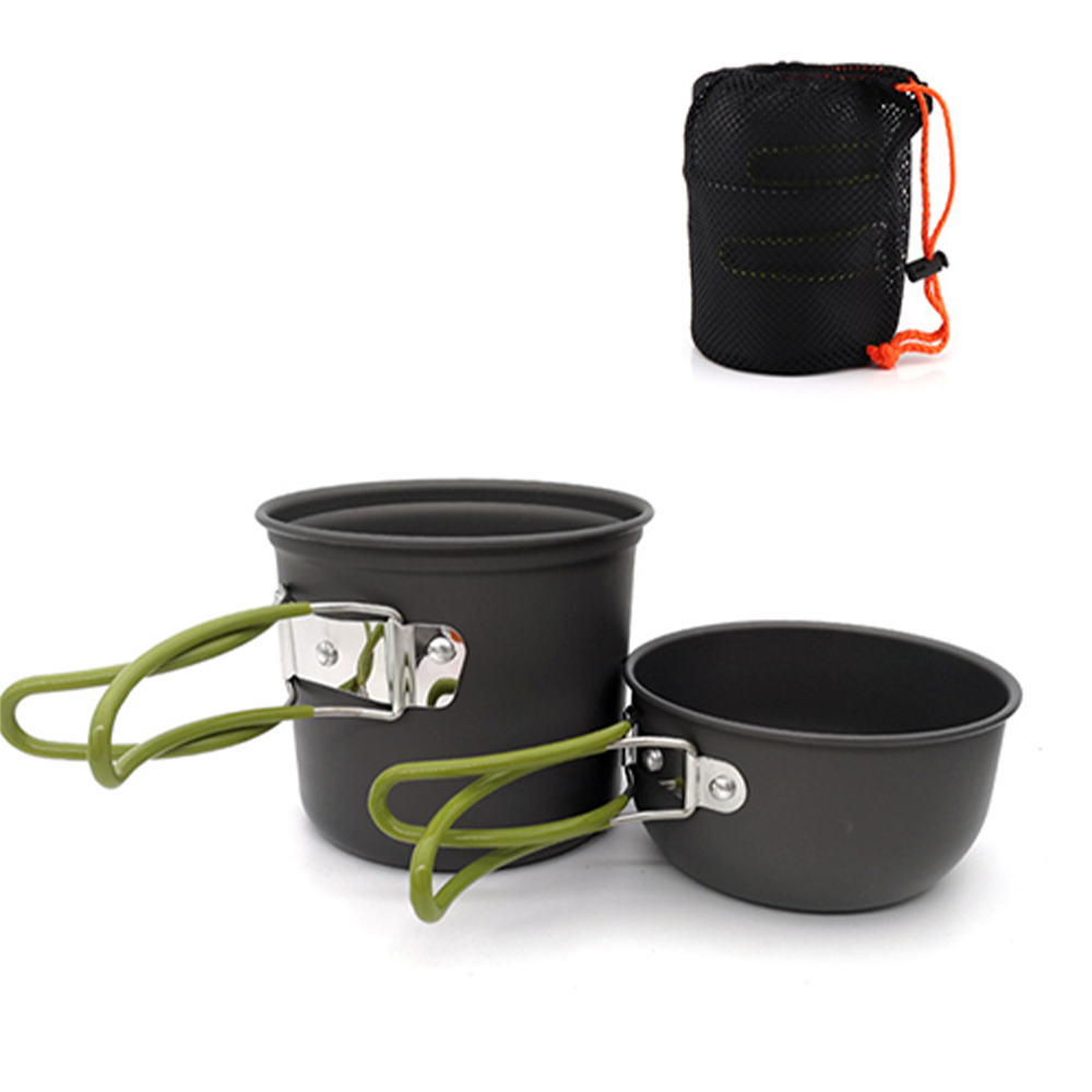 Camping Outdoor Cooking Set - Pacoone Ultraleichtes Camping-Geschirr, Kochtopf, Utensilien-Set, leichte
