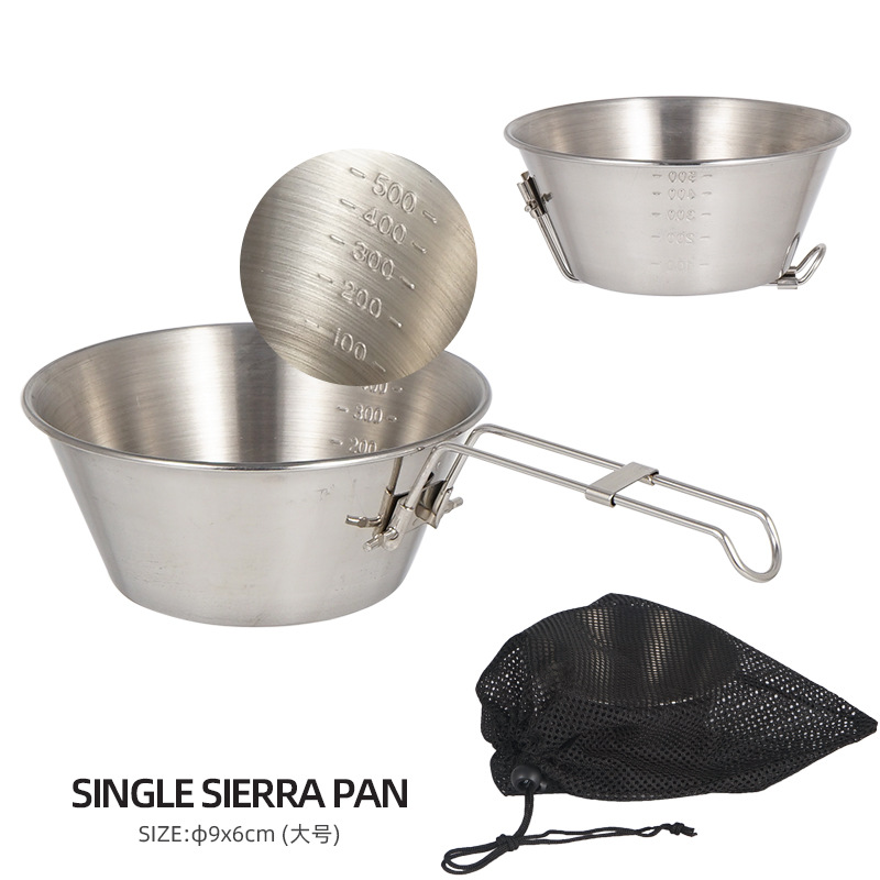 Camping No Cooking Meals - 1pc Outdoor Klapp Schüssel Edelstahl Reise