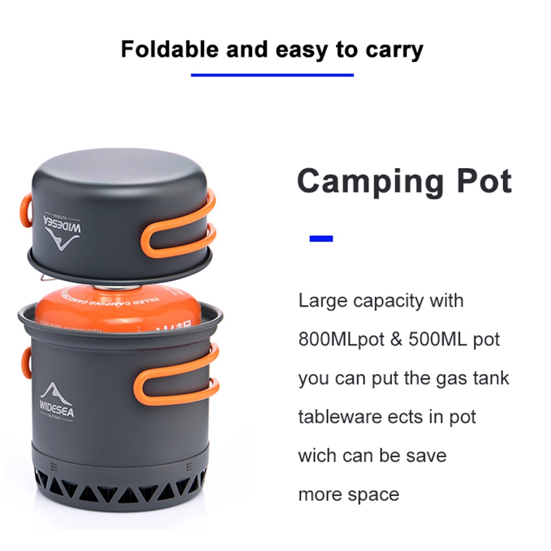 Camping Cooking Equipment Electric - L68AWIDESEA Camping Kochgeschirr Outdoor Kochset Geschirr