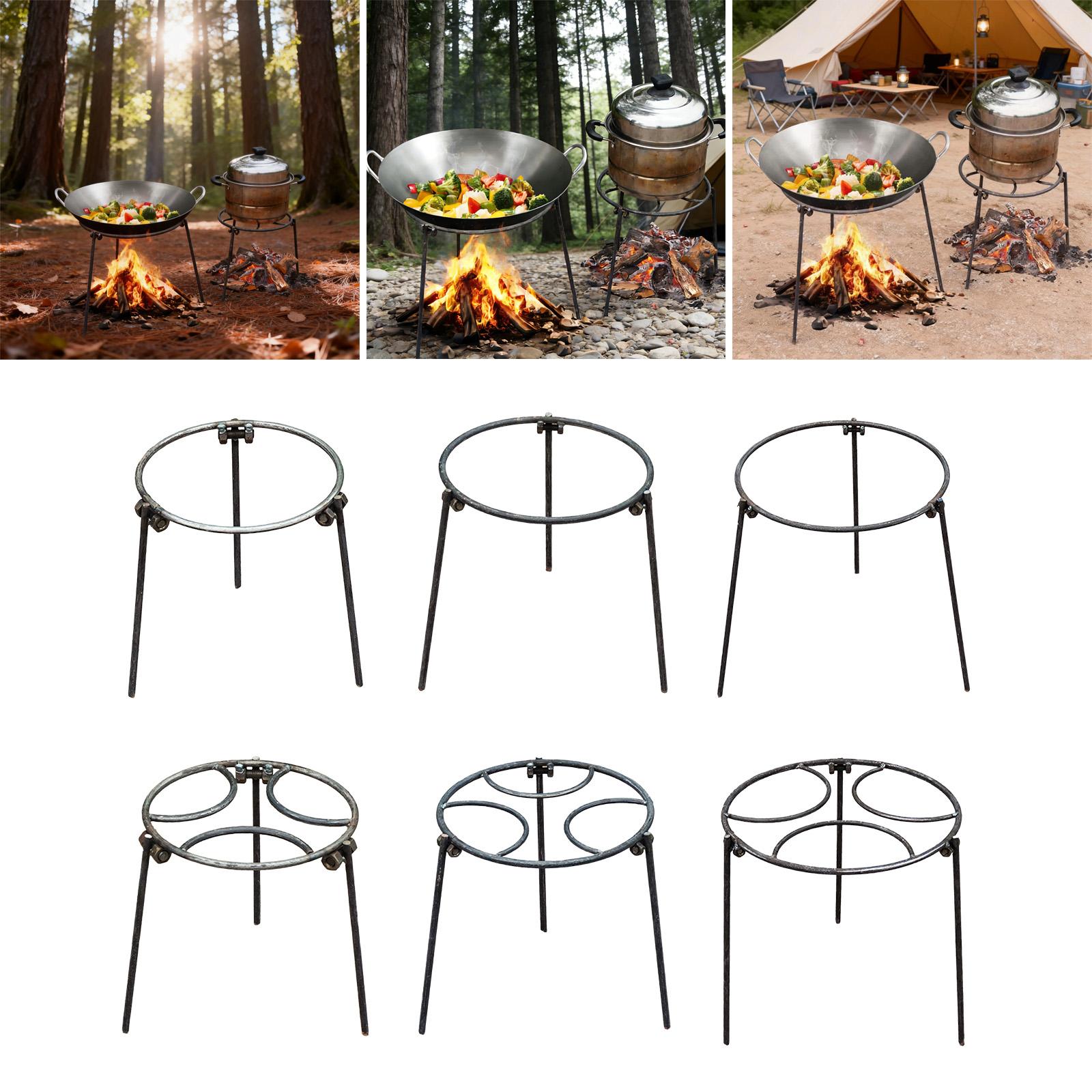Camping Cooking Tripod - Lagerfeuer-Dreibein, Dutch Oven Multifunktions-Wok-Halter, Offenes Feuer