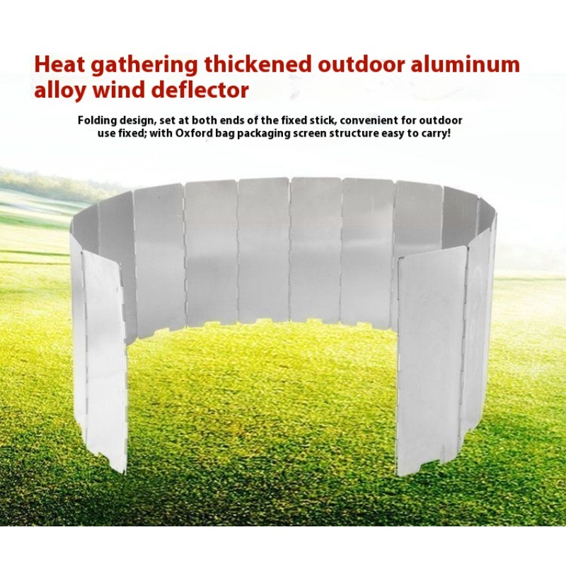 Camping Cooking Burner - Tragbare Camping-Windschutzscheibe, faltbarer Windschutz aus Aluminiumlegierung