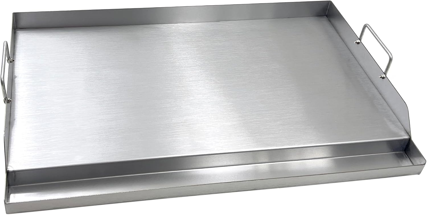 Camping Cooking Top - Edelstahl Flache Grillplatte Universelle Schwerlast-Grillabdeckung mit