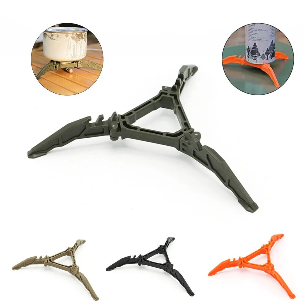 Camping Cooking Tripod - Gastankhalterung, faltbar, Kraftstoffkanne, Stabilisator, Anti-Dumping-Stativ für
