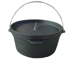 Quality Camping Cooking Set - Hochwertiges Vintage Öko-Freundliches Camping-Kochgeschirr-Set 4-teilig Gusseisen