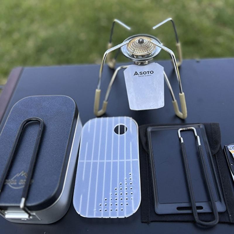 Camping No Cooking Meals - R6FE Tragbares Kochgeschirr-Set aus unzerbrechlichem Aluminium,