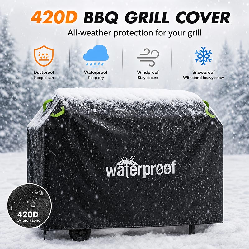 Camping Cooking Tent - 420D Regenfeste Outdoor-Holzkohlegrill-Abdeckung, Gas-Staubschutz Oxford-Zelt-Grillabdeckung, Wasserdichte