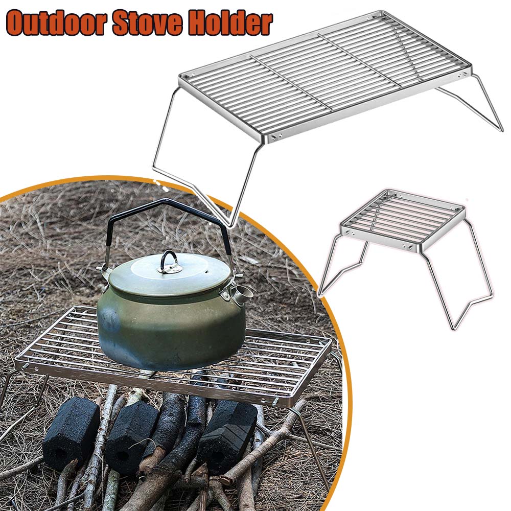 Camping Cooking Tripod - Leichter Edelstahl-Ofenhalter für den Außenbereich im