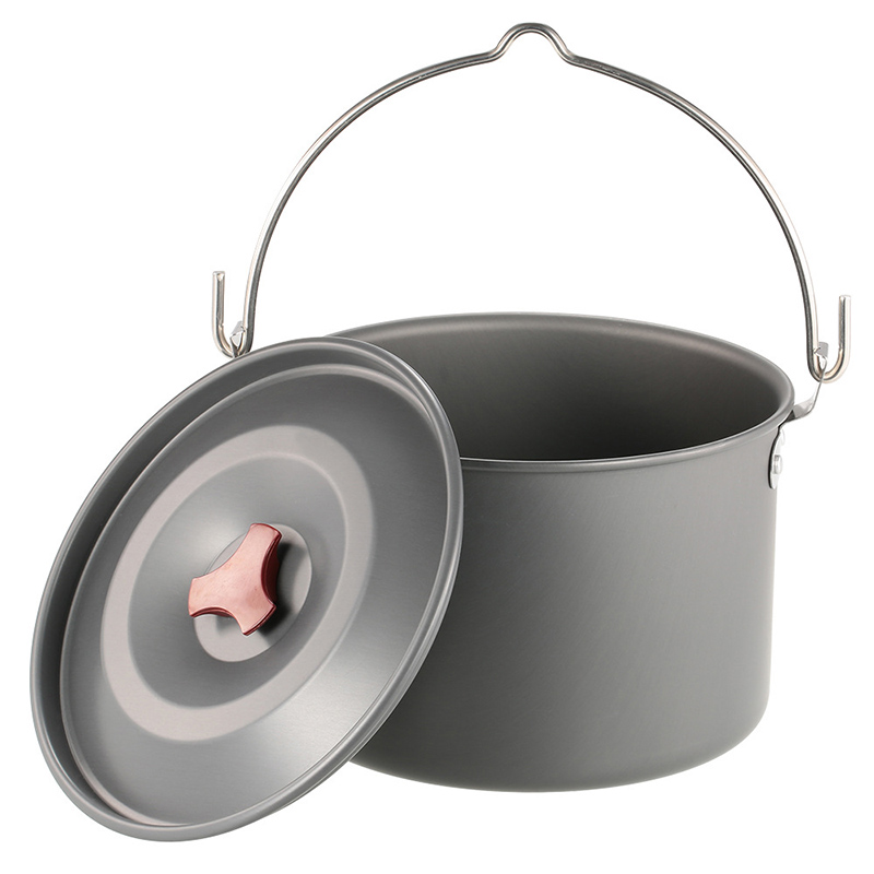 Camping Cooking Tripod - 4L Camping-Hängetöpfe Camping-Stativ für Feuer Hängetopf