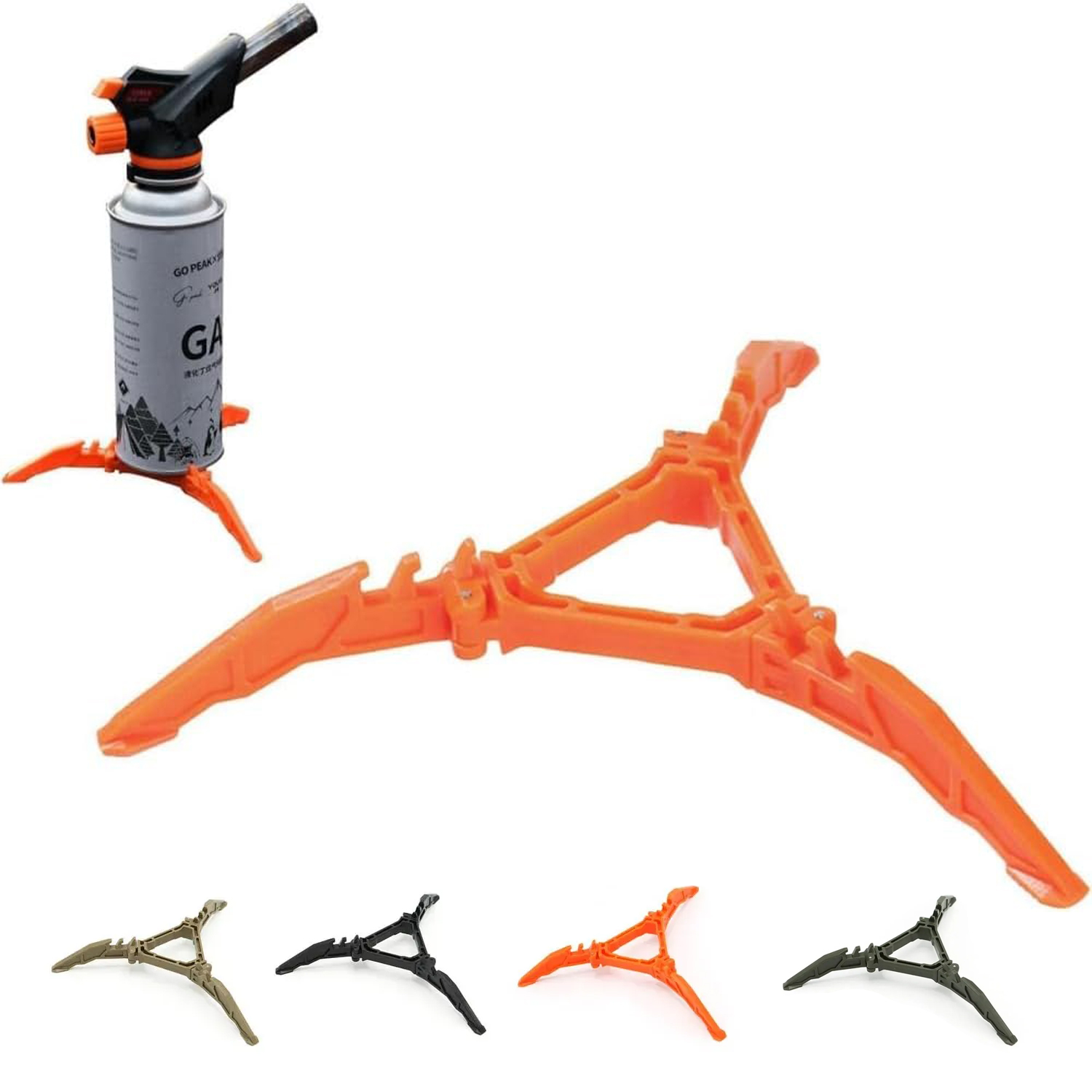 Camping Cooking Tripod - Gastankhalterung, faltbarer Kraftstoffkanister-Stabilisator, Anti-Dumping-Stativ für Outdoor-Camping,