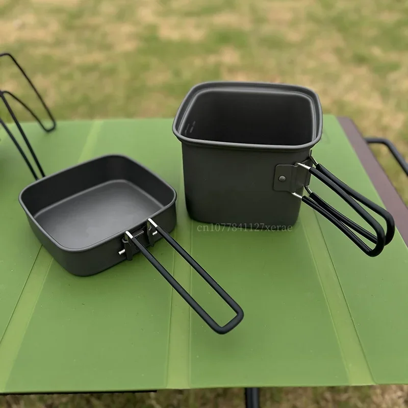 Camping No Cooking Meals - Outdoor Camping Klapptopf Tragbare Aluminium Kochset