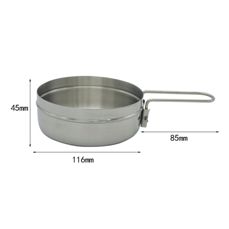 Camping No Cooking Meals - Tiefer Camp-Kochtopf mit Deckel, Metall-Außentopf zum