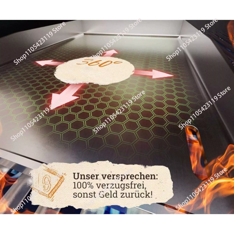 Camping Cooking Top - Edelstahl-Grillplatte BBQ-Werkzeug für Camping-Grills Tailgating Outdoor-Kochen