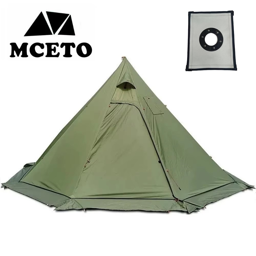 Camping Cooking Tent - Neues Pyramidenzelt mit Schneerock, ultraleichtes Outdoor-Camping-Tipi