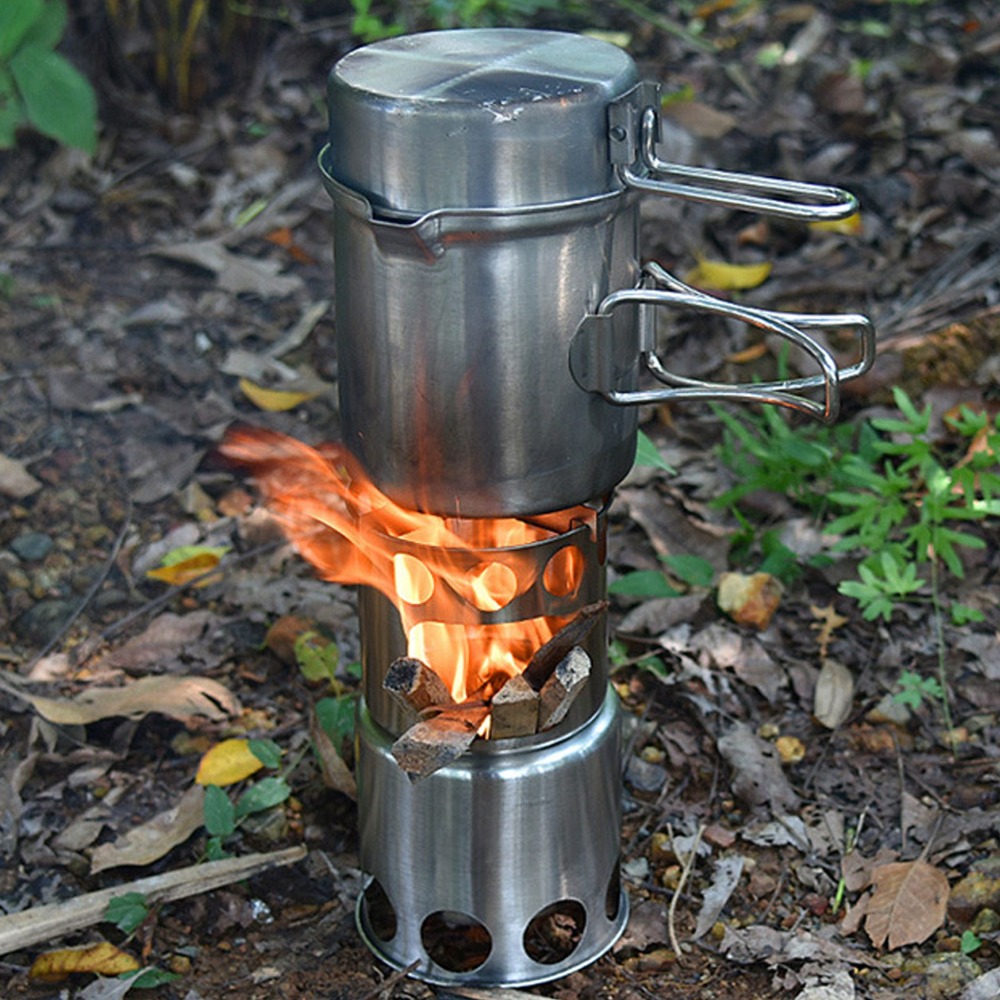 Langlebiges Edelstahl-Camping- – Camping Outdoor Cooking Set Bewertung und Preis