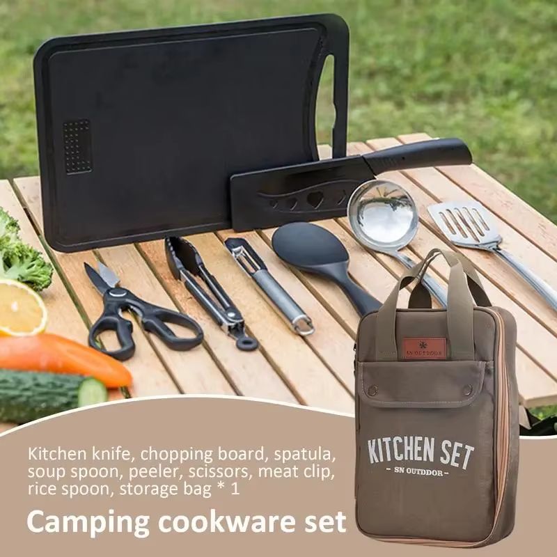 8-teiliges Camping-Kochgeschir – Camping Outdoor Cooking Set Bewertung und Preis