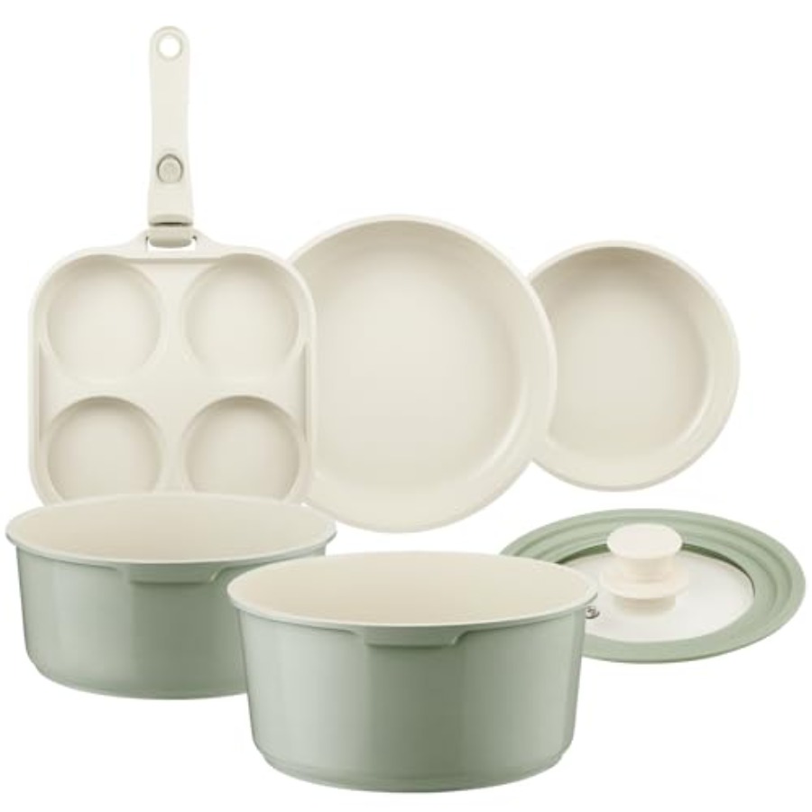 Keramik-Topf- und Pfannen-Set  – Camping Cooking Set Detachable Handle Bewertung und Preis