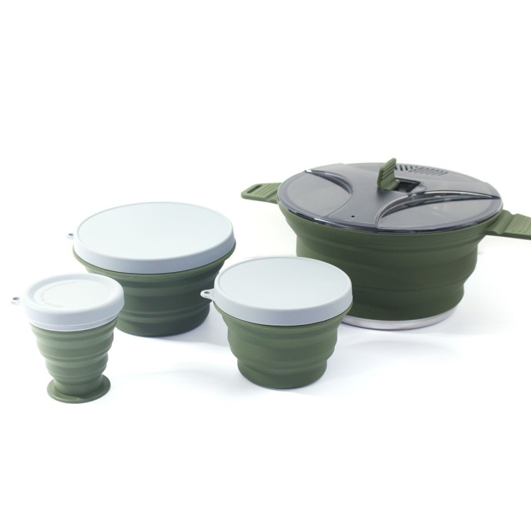 Klappbares Topf-Set, tragbares – Camping Cooking Set Compact Bewertung und Preis