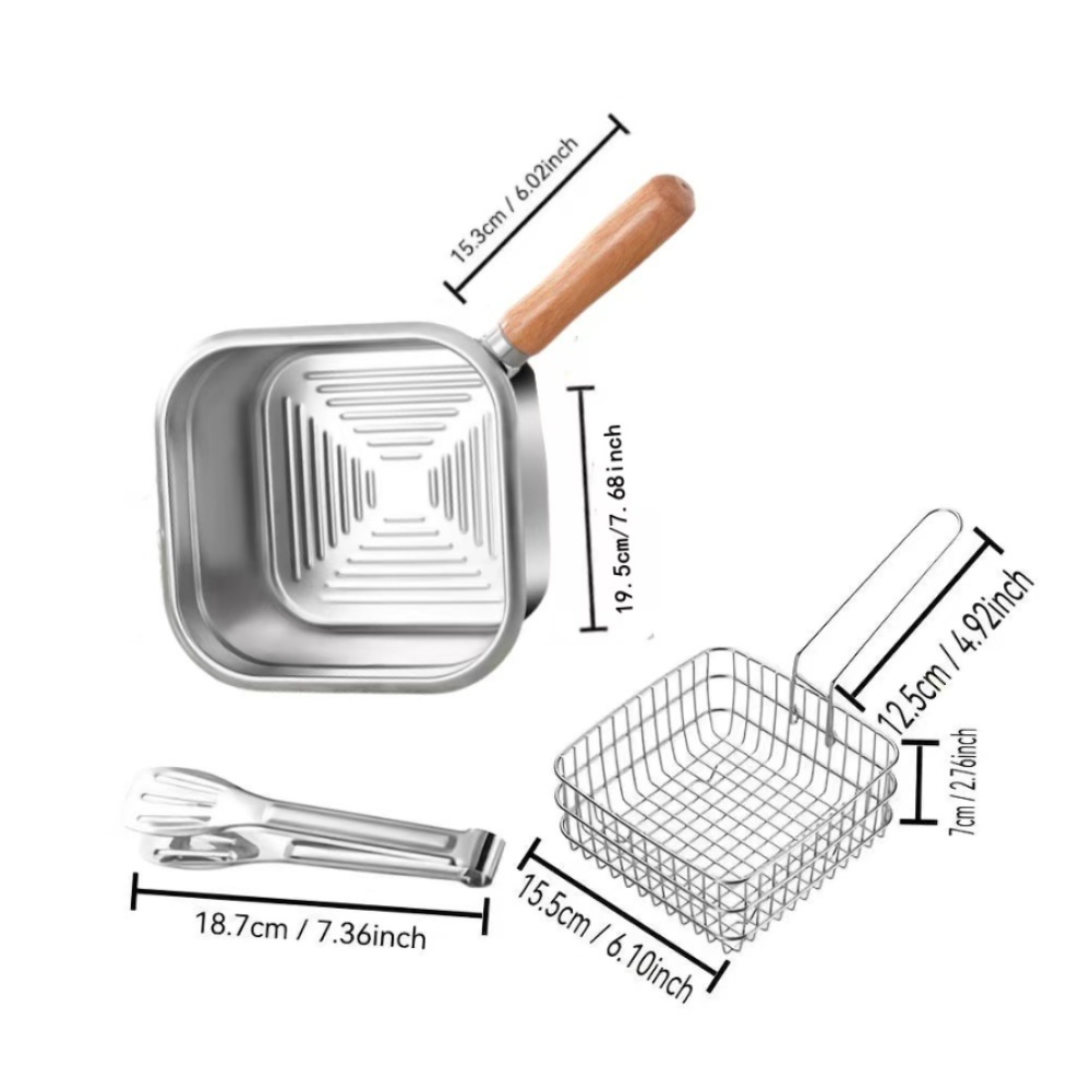 1 Set quadratische Bratpfanne  – Camping Cooking Set Detachable Handle Bewertung und Preis