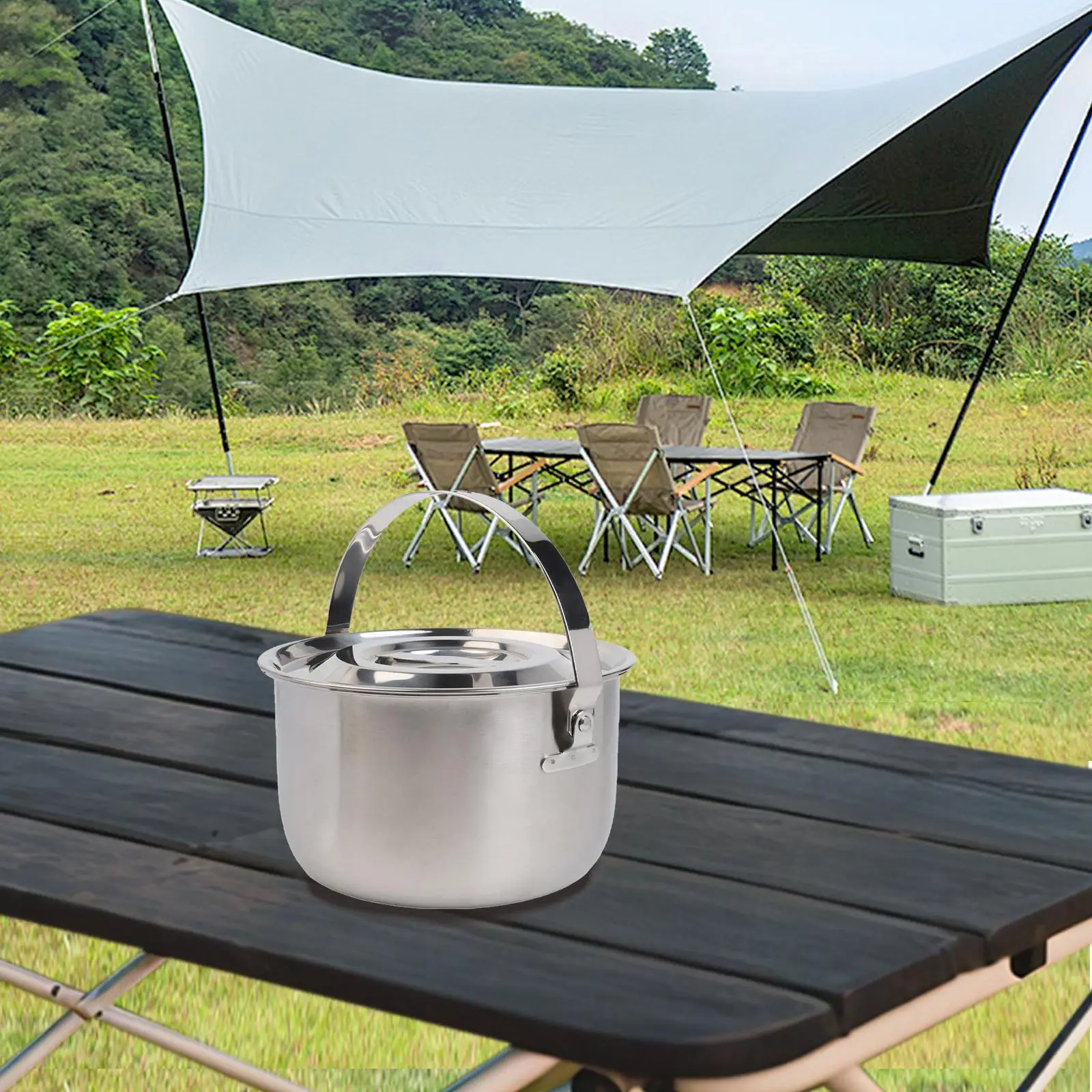 Campingtopf aus Edelstahl mit  – Camping No Cooking Meals Bewertung und Preis