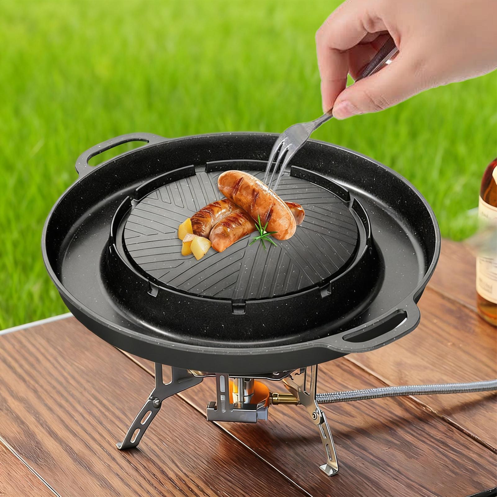 2-in-1-Grill und Hotpfanne für – Camping Cooking Top Bewertung und Preis