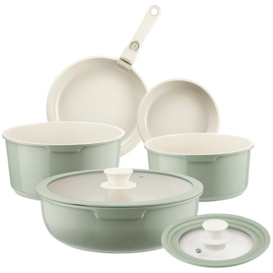 Keramik-Topf- und Pfannen-Set  – Camping Cooking Set Detachable Handle Bewertung und Preis