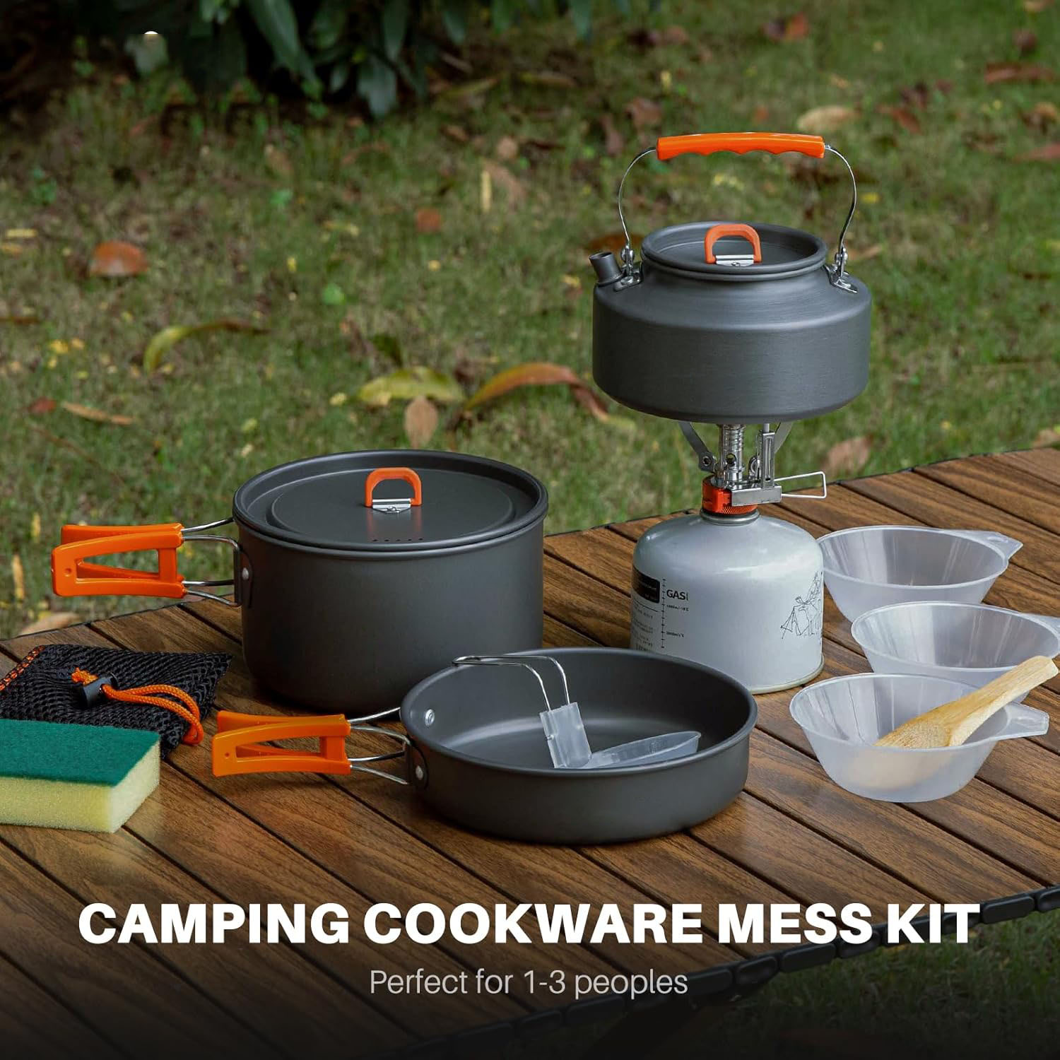 Camping-Kochgeschirr-Set mit T – Camping Cooking Top Bewertung und Preis
