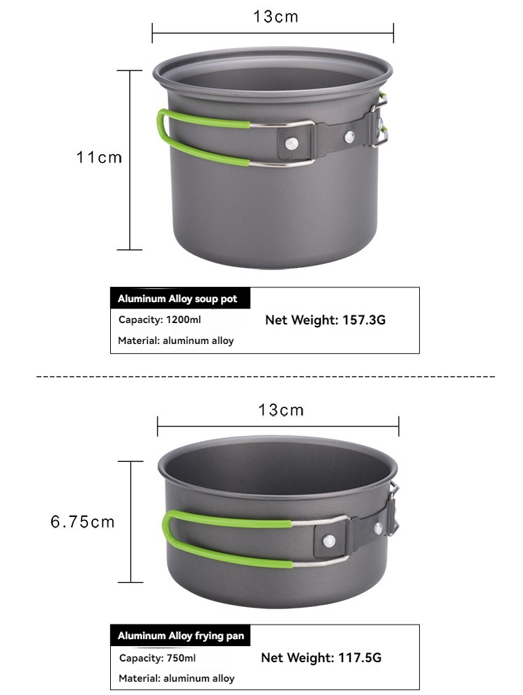 BRS-T15A Camping-Kochgeschirr- – Camping Outdoor Cooking Set Bewertung und Preis