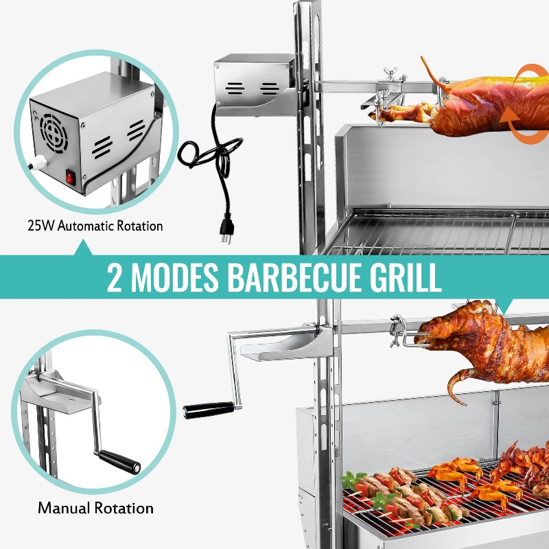 2-in-1 Barbecue Grill Röster R – Camping Cooking Equipment Electric Bewertung und Preis