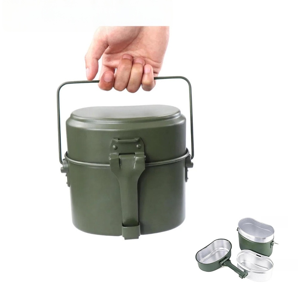 3-teiliges Aluminium-Lunchbox- – Camping Cooking Set Compact Bewertung und Preis