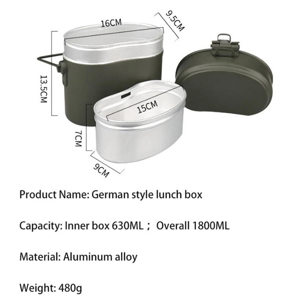 3-teiliges Aluminium-Lunchbox- – Camping Cooking Set Compact Bewertung und Preis
