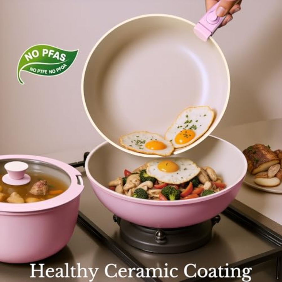 Topf- und Pfannenset Antihaftb – Camping Cooking Set Detachable Handle Bewertung und Preis